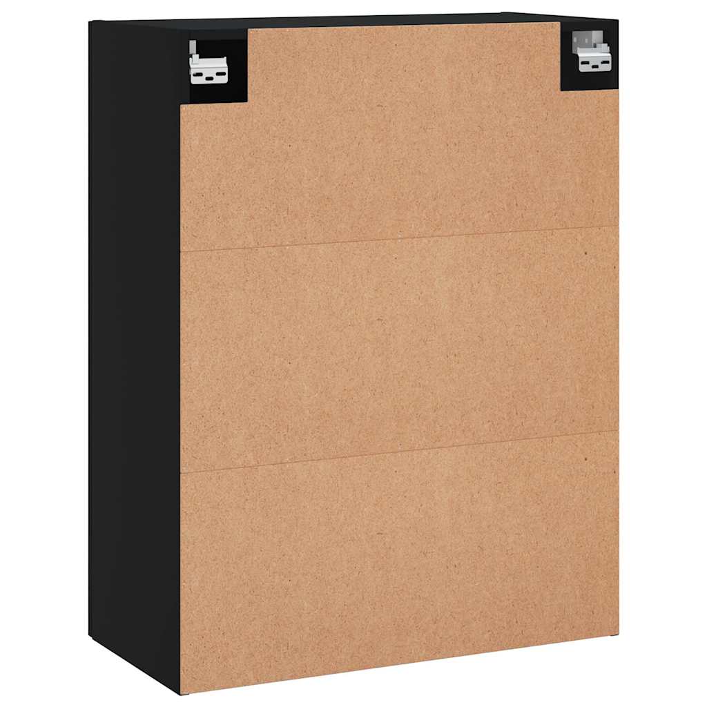 Veggskap Svart 2 stk 69,5x34x90 cm