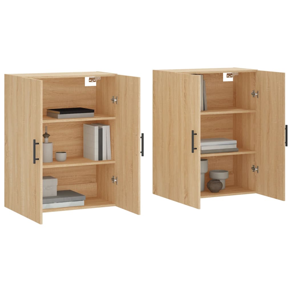 Veggskap Sonoma Eik 2 stk 69,5x34x90 cm