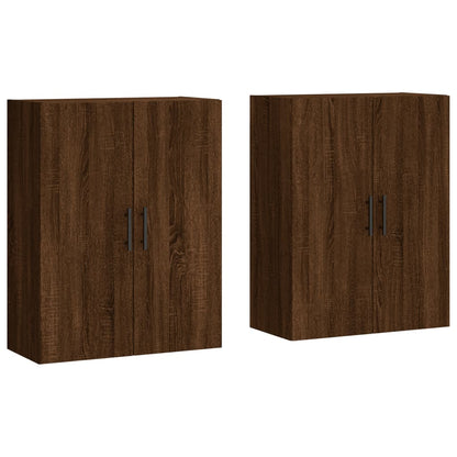 Veggskap Brun Eik 2 stk 69,5x34x90 cm