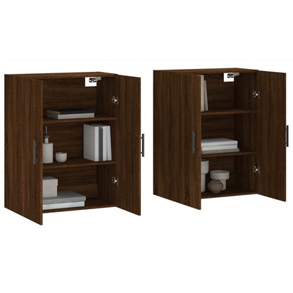 Veggskap Brun Eik 2 stk 69,5x34x90 cm
