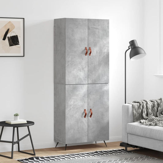 Skap Betonggrå 69,5x34x180 cm
