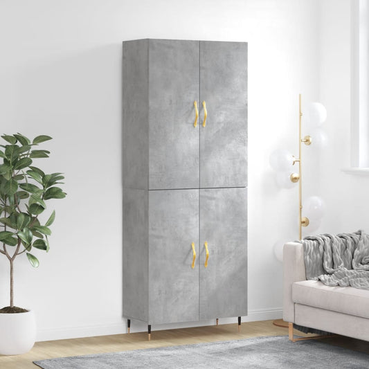 Skap Betonggrå 69,5x34x180 cm