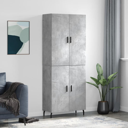 Skap Betonggrå 69,5x34x180 cm