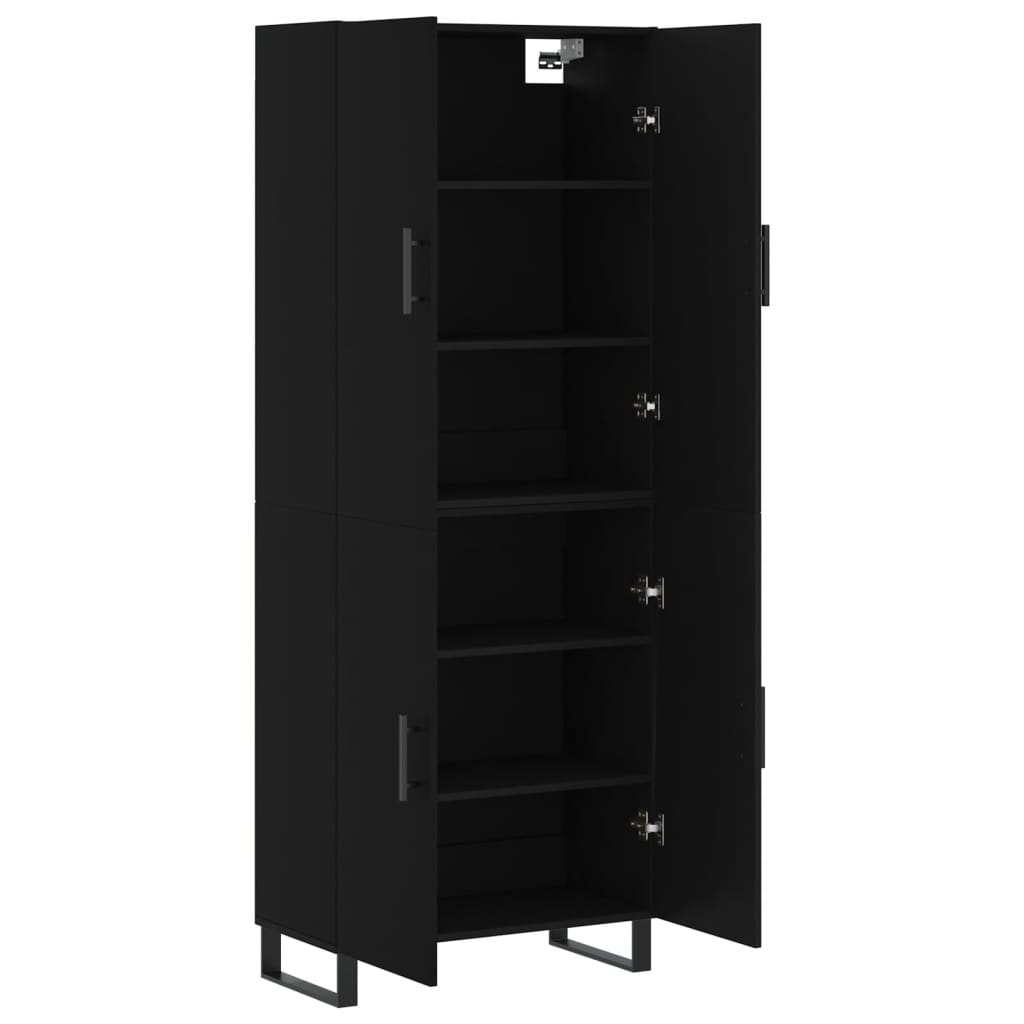 Skap Svart 69,5x34x180 cm
