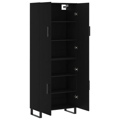 Skap Svart 69,5x34x180 cm