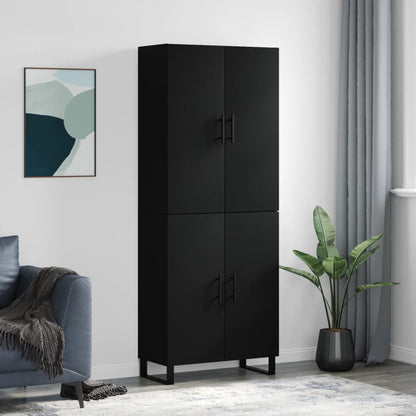 Skap Svart 69,5x34x180 cm