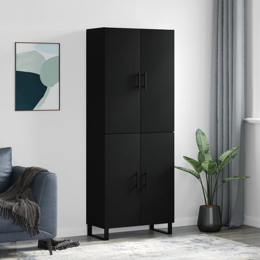Skap Svart 69,5x34x180 cm