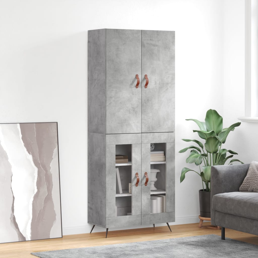 Skap Betonggrå 69,5x34x180 cm