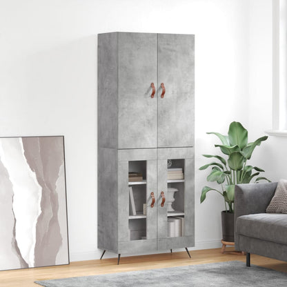 Skap Betonggrå 69,5x34x180 cm