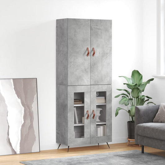 Skap Betonggrå 69,5x34x180 cm