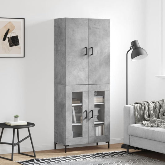 Skap Betonggrå 69,5x34x180 cm