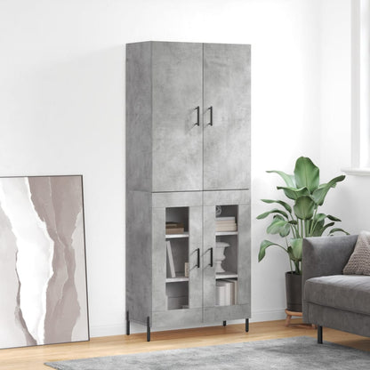 Skap Betonggrå 69,5x34x180 cm