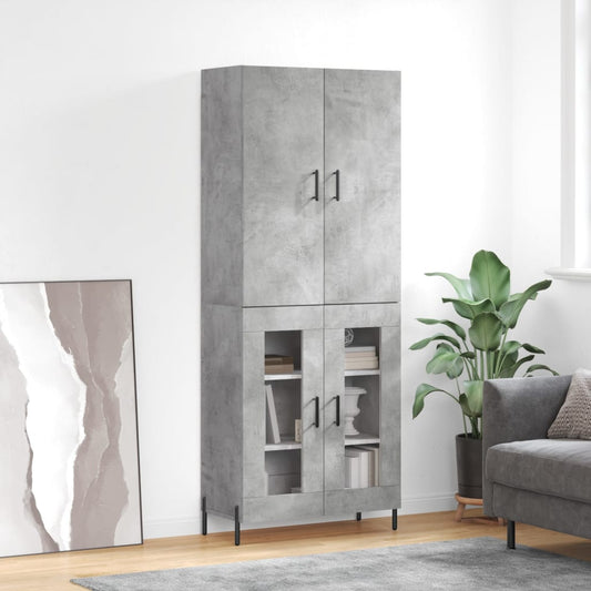 Skap Betonggrå 69,5x34x180 cm