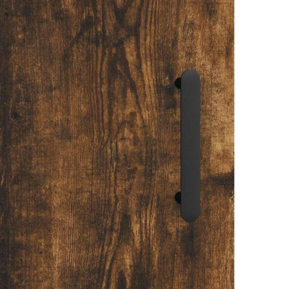 Highboard røkt eik 69,5x34x180 cm konstruert tre