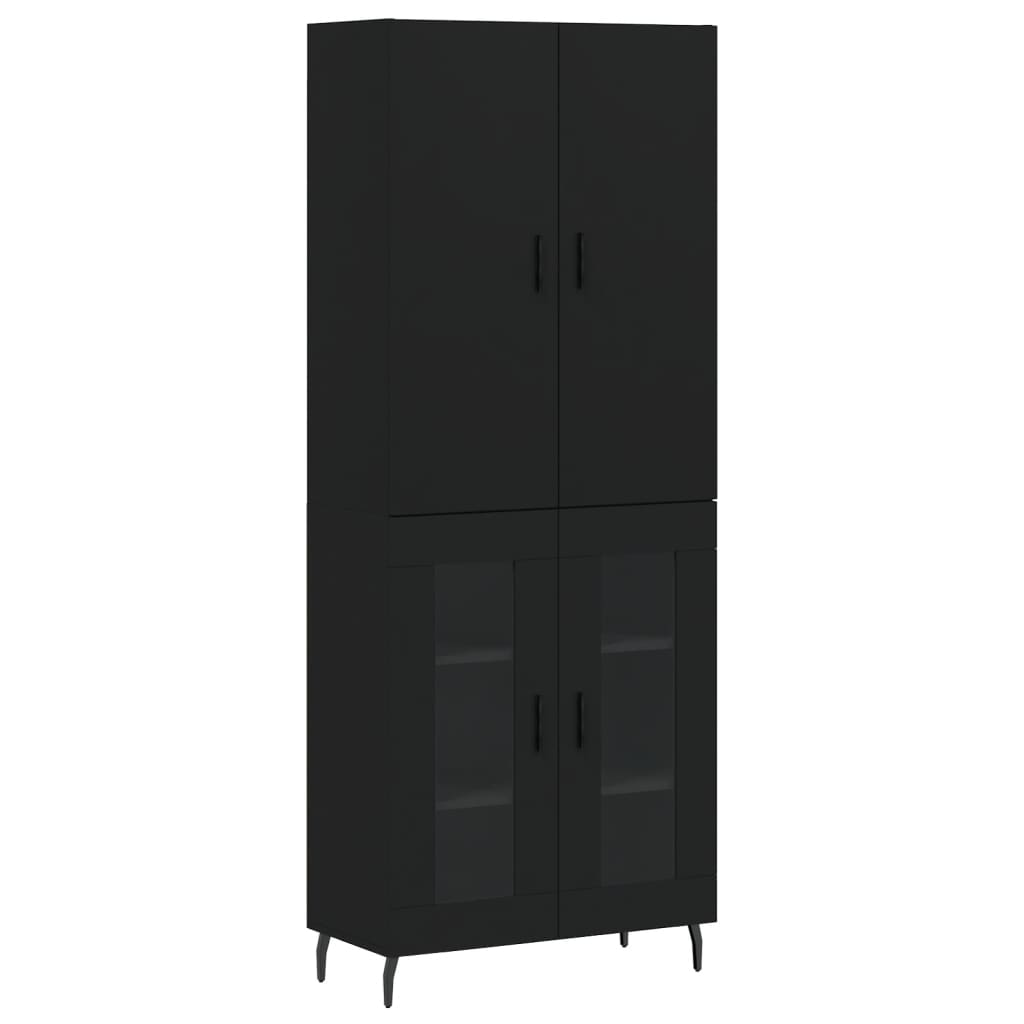Skap Svart 69,5x34x180 cm