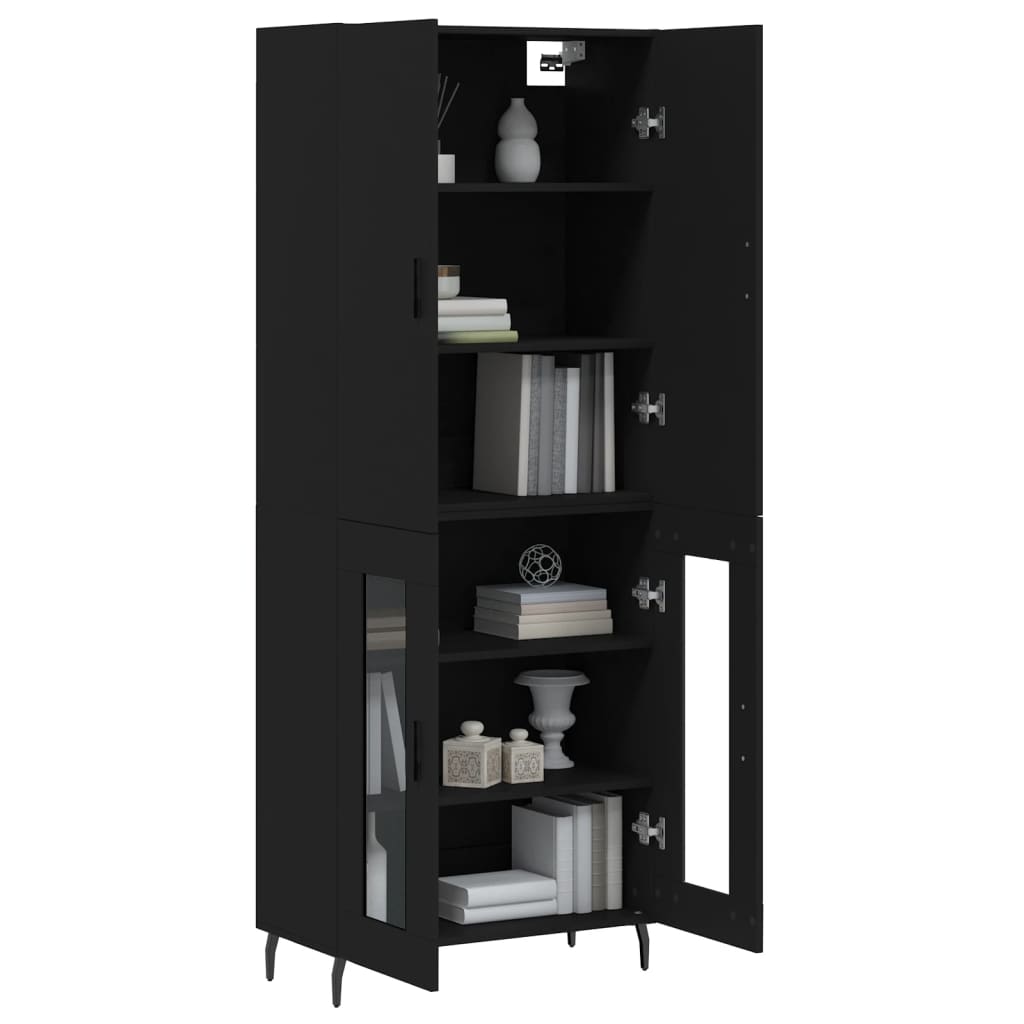 Skap Svart 69,5x34x180 cm