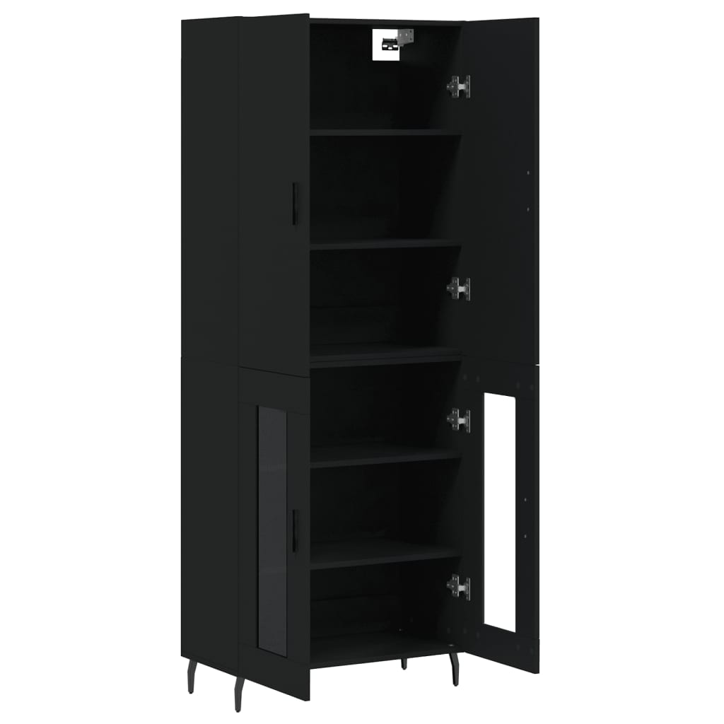Skap Svart 69,5x34x180 cm