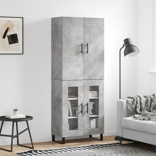 Skap Betonggrå 69,5x34x180 cm