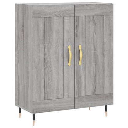 Highboard grå sonoma 69,5x34x180 cm konstruert tre