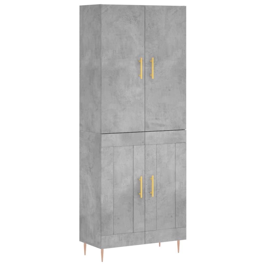 Skap Betonggrå 69,5x34x180 cm