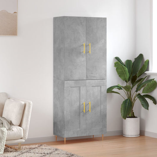 Skap Betonggrå 69,5x34x180 cm