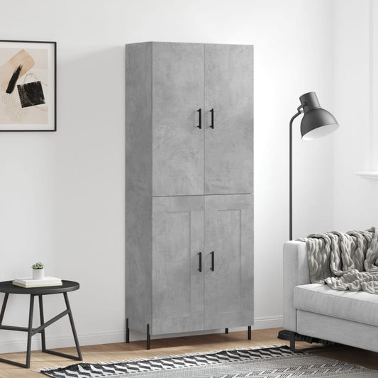 Skap Betonggrå 69,5x34x180 cm