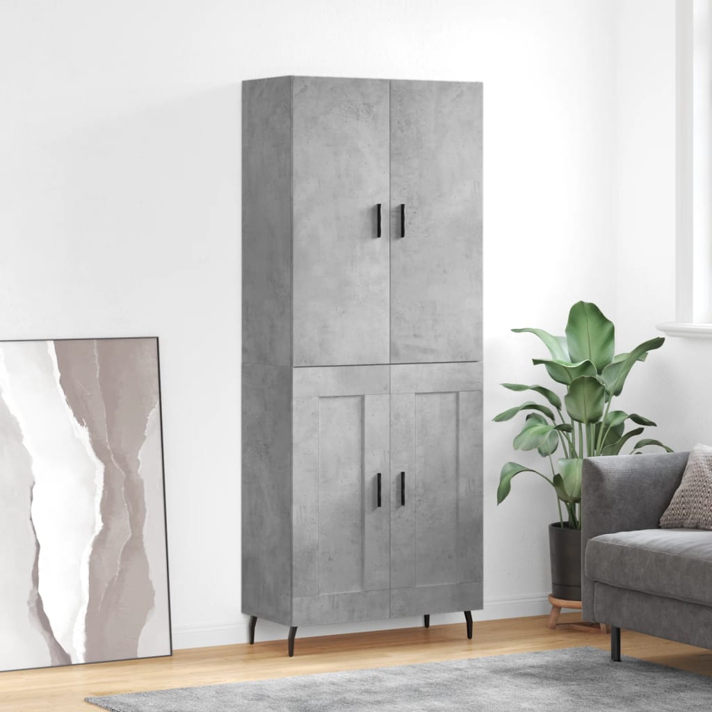 Skap Betonggrå 69,5x34x180 cm