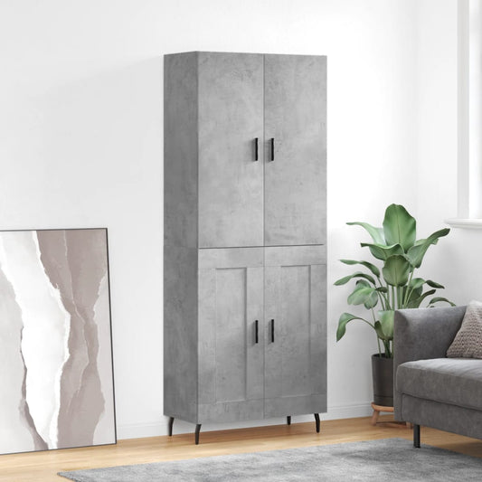 Skap Betonggrå 69,5x34x180 cm