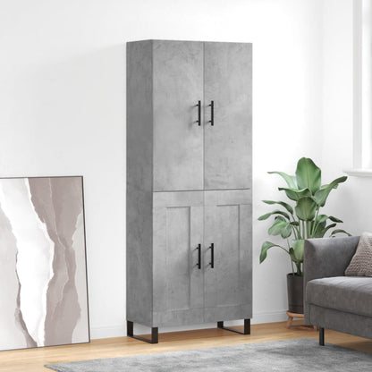 Skap Betonggrå 69,5x34x180 cm