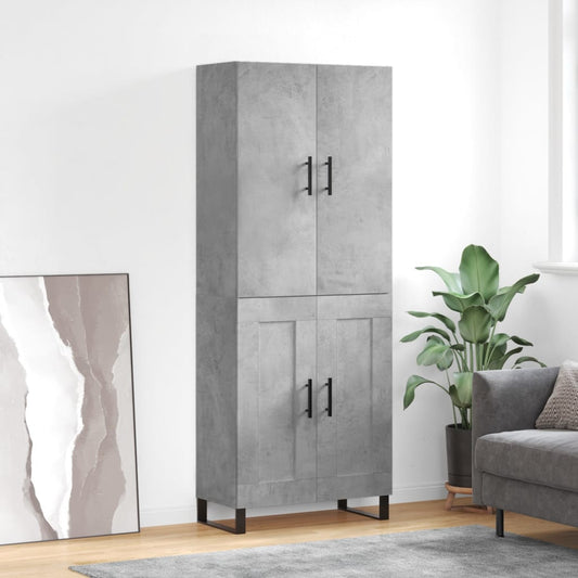 Skap Betonggrå 69,5x34x180 cm