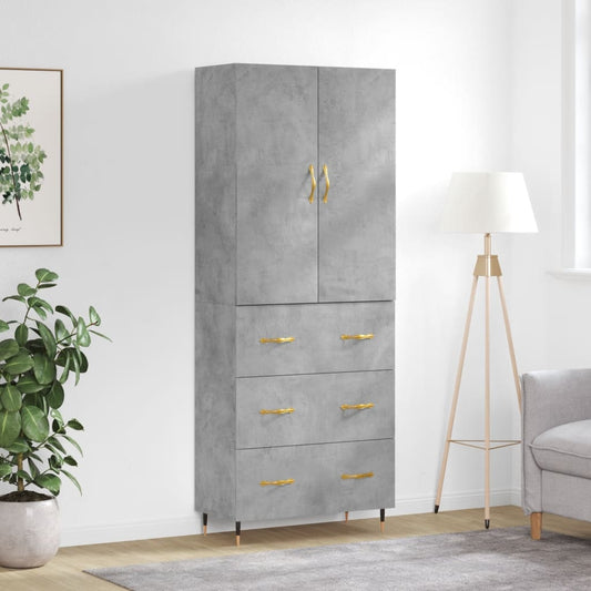 Skap Betonggrå 69,5x34x180 cm