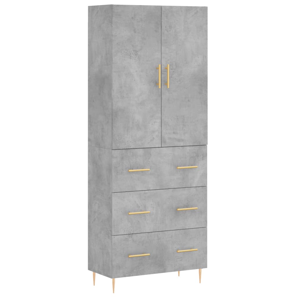 Skap Betonggrå 69,5x34x180 cm