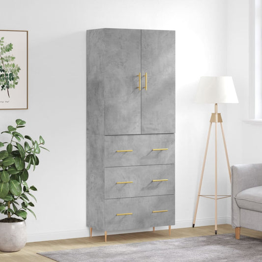 Skap Betonggrå 69,5x34x180 cm