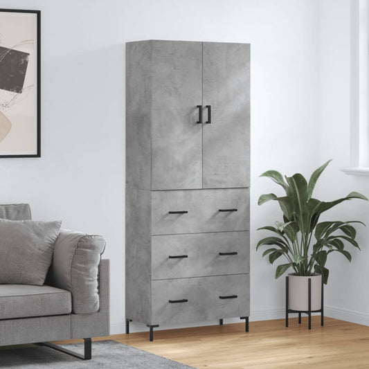 Skap Betonggrå 69,5x34x180 cm