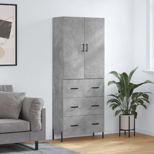 Skap Betonggrå 69,5x34x180 cm