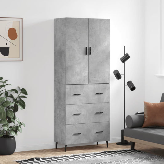 Skap Betonggrå 69,5x34x180 cm