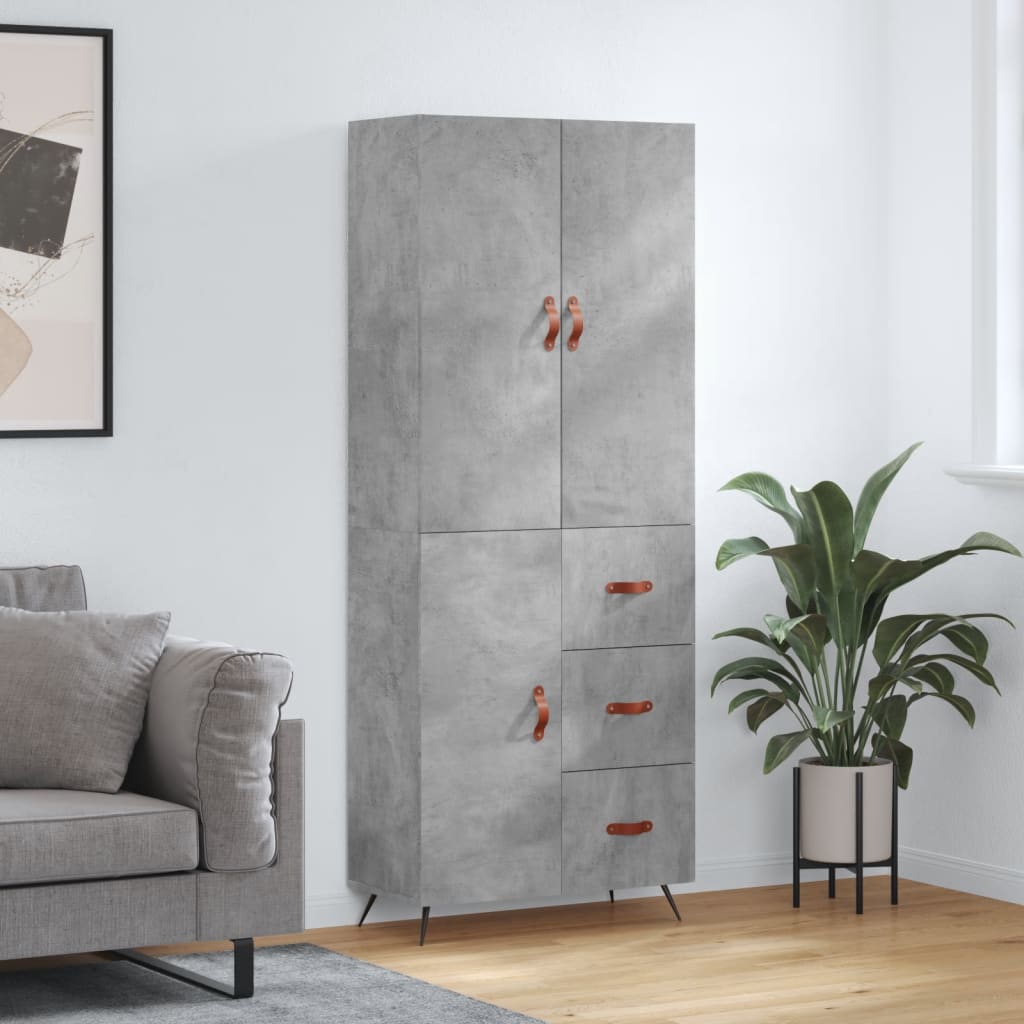 Skap Betonggrå 69,5x34x180 cm