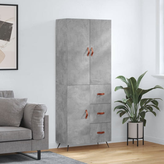 Skap Betonggrå 69,5x34x180 cm