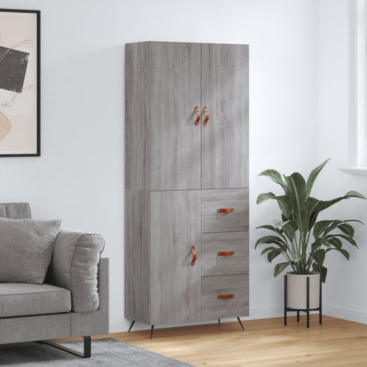 Skap Sonoma Grå 69,5x34x180 cm