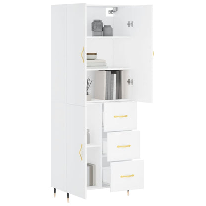 Skap Hvit 69,5x34x180 cm