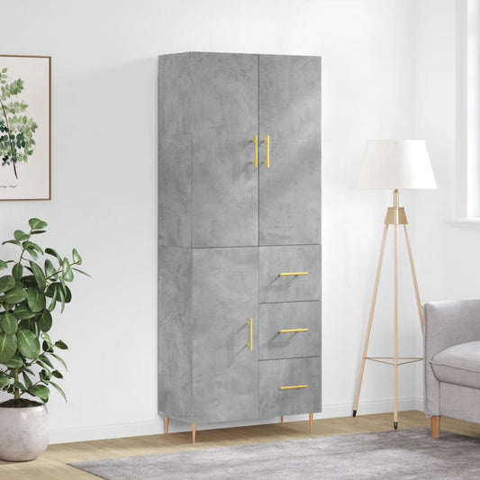 Skap Betonggrå 69,5x34x180 cm