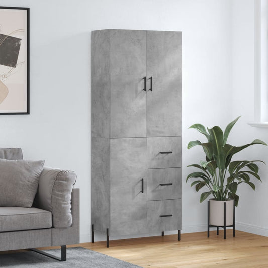 Skap Betonggrå 69,5x34x180 cm