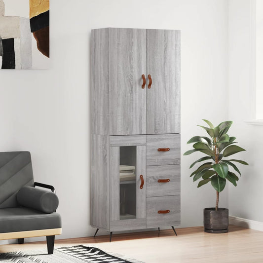 Skap Sonoma Grå 69,5x34x180 cm