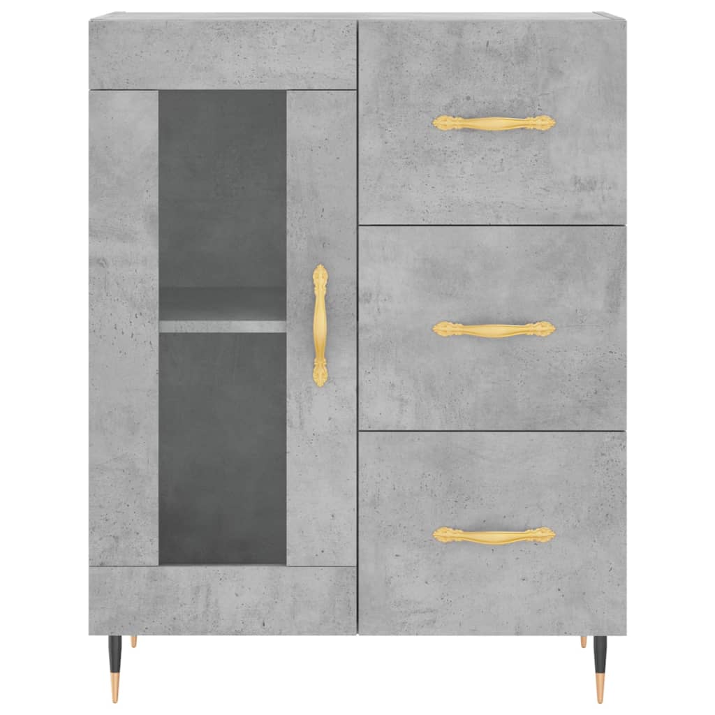 Skap Betonggrå 69,5x34x180 cm