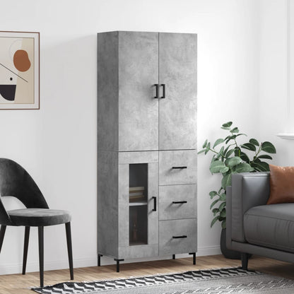 Skap Betonggrå 69,5x34x180 cm