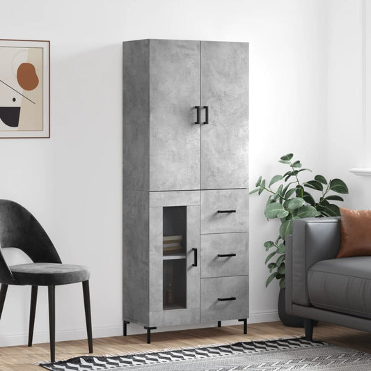 Skap Betonggrå 69,5x34x180 cm