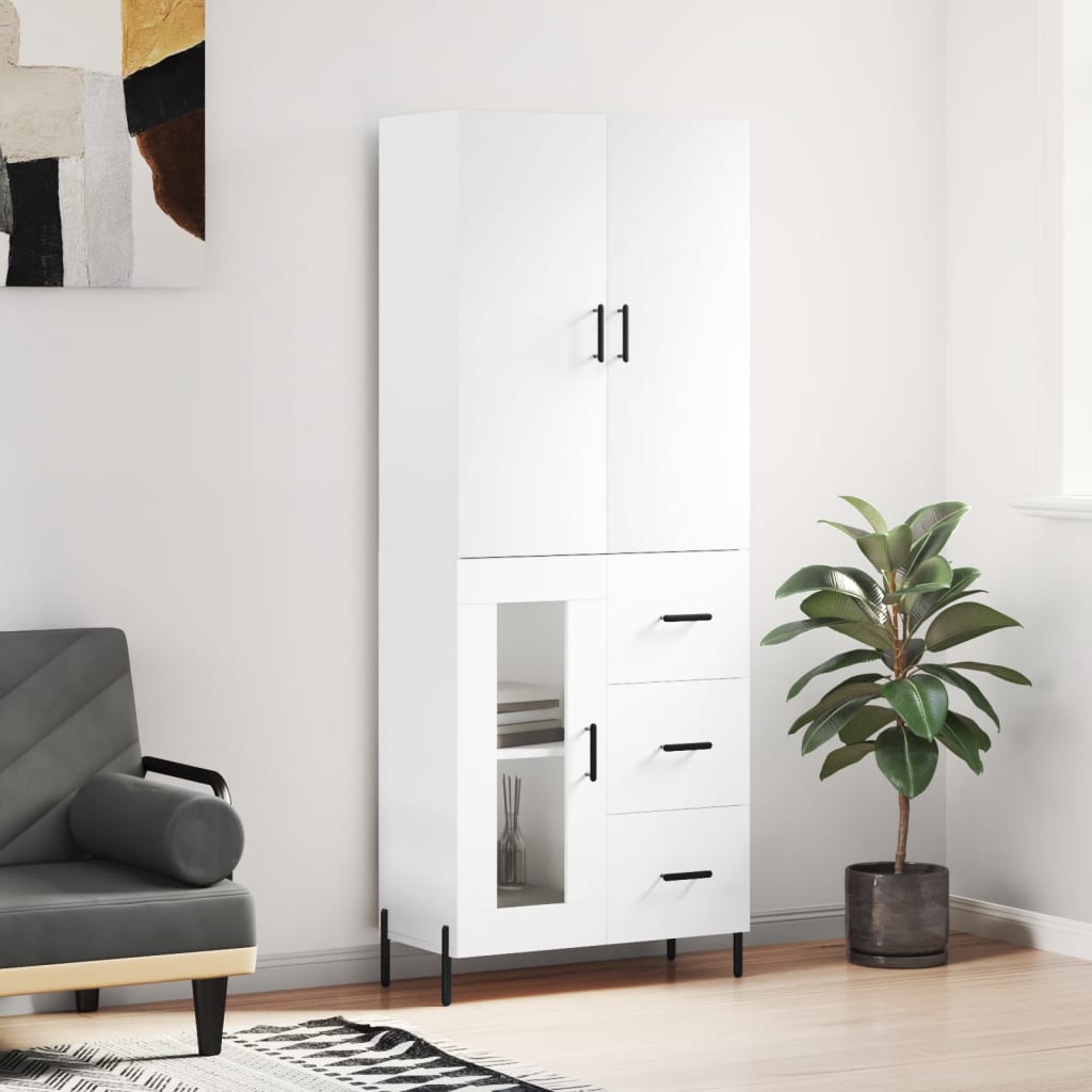 Skap Hvit 69,5x34x180 cm