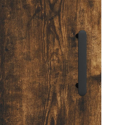 Highboard røkt eik 69,5x34x180 cm konstruert tre
