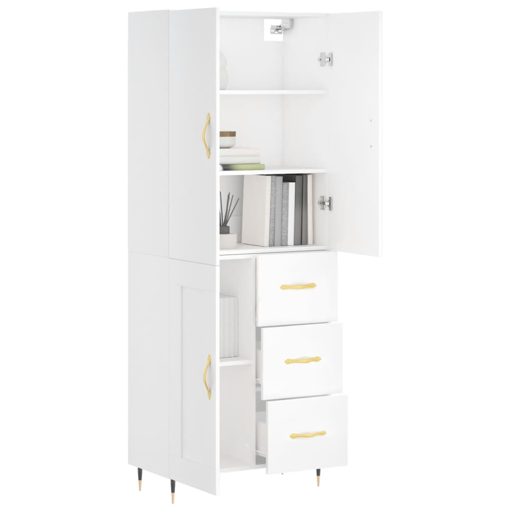 Skap Hvit 69,5x34x180 cm