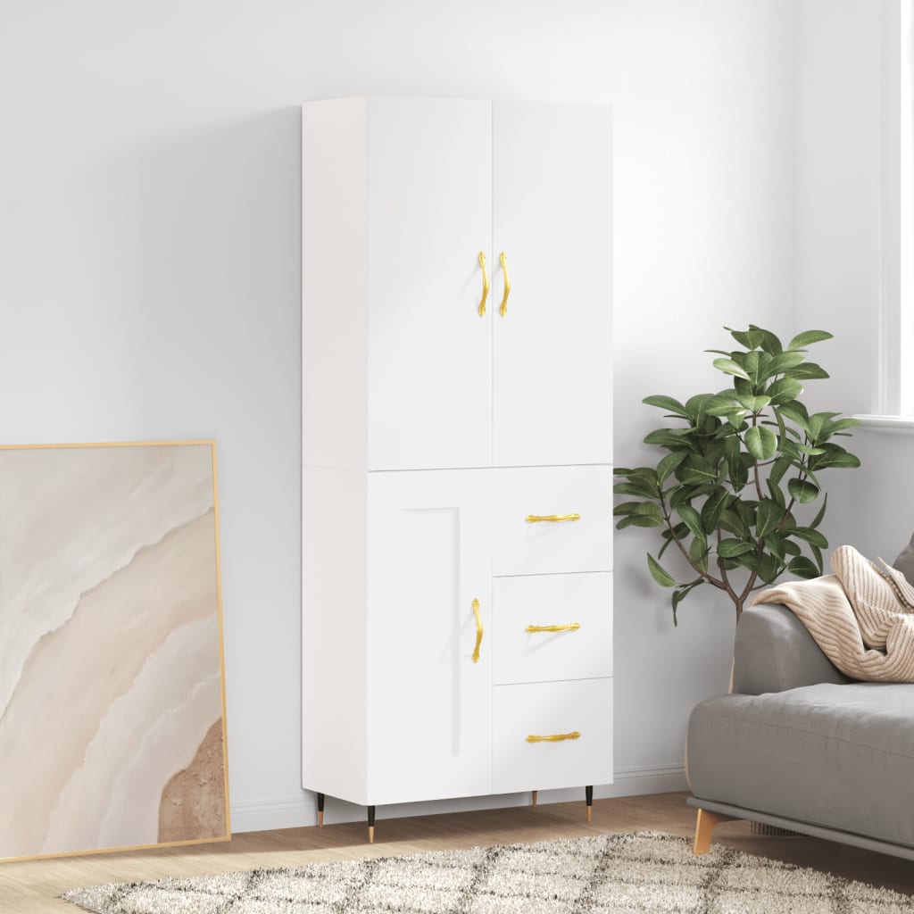 Skap Hvit 69,5x34x180 cm